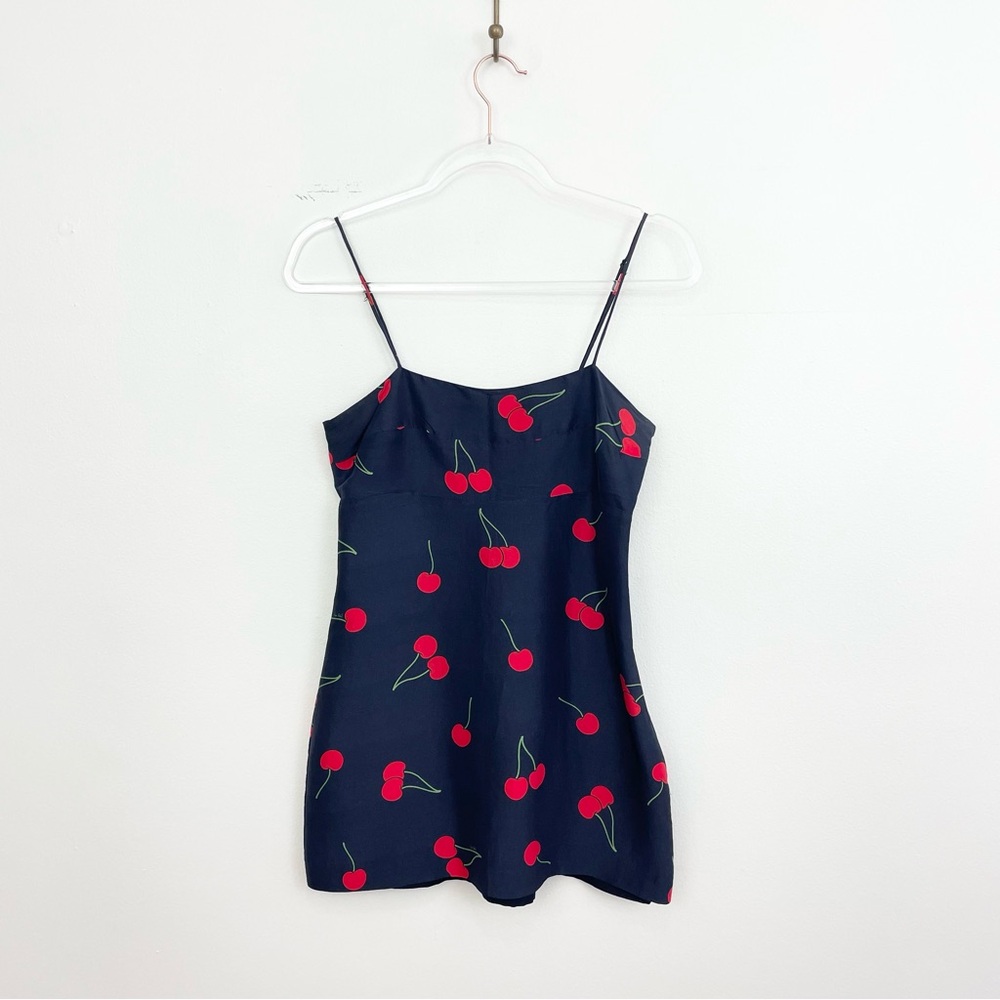 Realisation Par Navy Mini Dress with Red Cherry Print - Picture 3 of 8